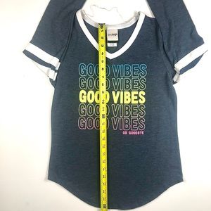 JERRY LEIGH "Good Vibes" L/S T-Shirt, Size S